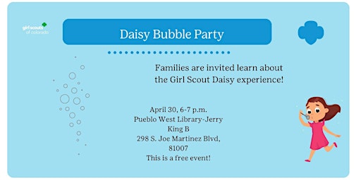 Primaire afbeelding van Pueblo: Daisy Bubble Party