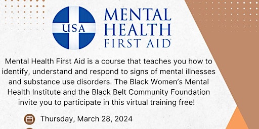 Free Mental Health First Aid Training (Virtual) primary image