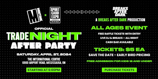 Imagem principal de OFFICIAL TORONTO SPORT CARD EXPO - TRADE NIGHT AFTER PARTY!