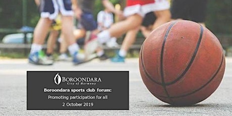 Boroondara sports club forum: Promoting participation for all primary image