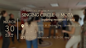 Imagem principal do evento Singing Circle | MOTA Wellness Studio