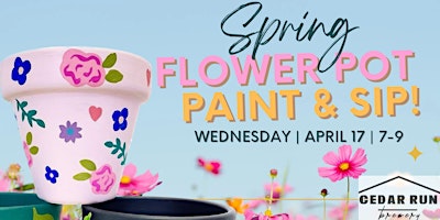 Imagen principal de A Mindful Paint & Sip: Spring Flower Pot!