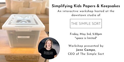 Imagem principal do evento Simplifying Kids Papers & Keepsakes