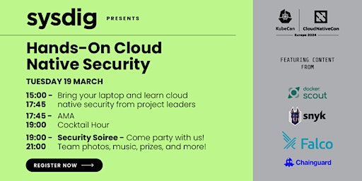 Image principale de Hands-On Cloud Native Security Workshop (And Party!)