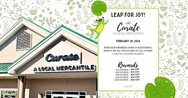 Leap for JOY on February 29th @ Curate Mercantile! primary image