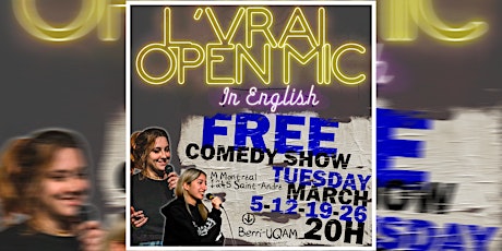 STAND UP COMEDY Free Open Mic Show [VRAIOPENMIC.COM]