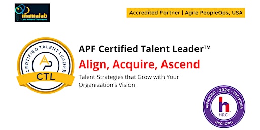 APF Certified Talent Leader™ (APF CTL™) Apr 3-4, 2024 primary image