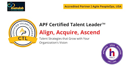 APF Certified Talent Leader™ (APF CTL™) Apr 10-11, 2024 primary image