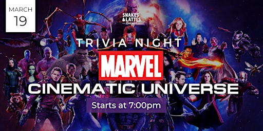 Imagen principal de Marvel MCU Trivia Night - Snakes & Lattes Chicago (US)
