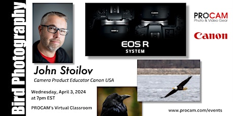 MORE TICKETS ADDED - Bird Photography with the Canon EOS R System - WEBINAR