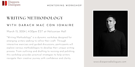 Mentoring Workshop: Writing Methodology with Darach Mac Con Iomaire primary image