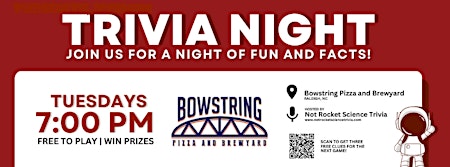 Primaire afbeelding van Bowstring Pizza and Brewyard Trivia Night