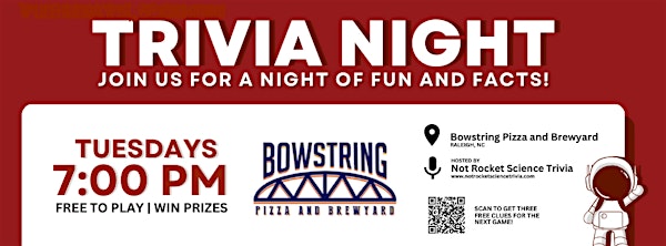 Bowstring Pizza and Brewyard Trivia Night