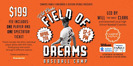Will Clark's Field of Dreams Baseball Camp primary image