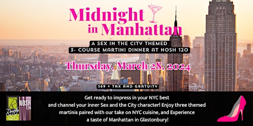 Imagem principal de A Sex in the City themed 3 Course Martini Dinner
