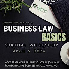 Image principale de Business Law Basics - VIRTUAL WORKSHOP