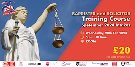 Hauptbild für Barrister and Solicitor Training Course - September 2024 Intake