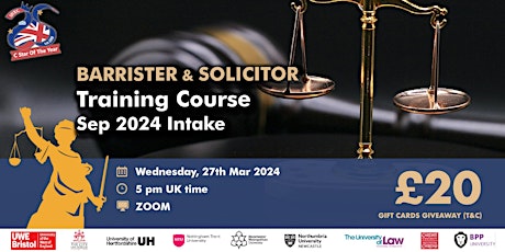 Hauptbild für Barrister and Solicitor Training Course - September 2024 Intake