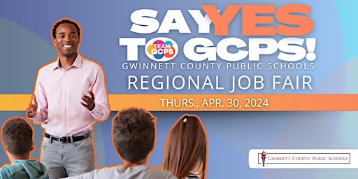 Primaire afbeelding van GCPS Regional Job Fair – Teachers and Paraprofessionals  - Apr. 30