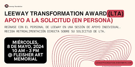 5/8 Transformation Award – Apoyo a la Solicitud (en persona)