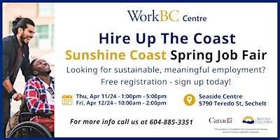Imagem principal do evento Hire Up The Coast, Sunshine Coast Spring Job Fair - Job Seeker Registration