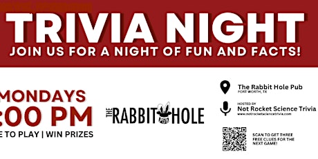 The Rabbit Hole Pub Trivia Night