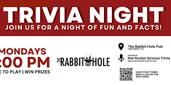 The Rabbit Hole Pub Trivia Night