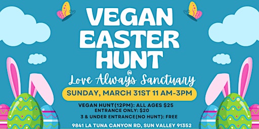 Primaire afbeelding van Vegan Easter Hunt at Love Always Sanctuary