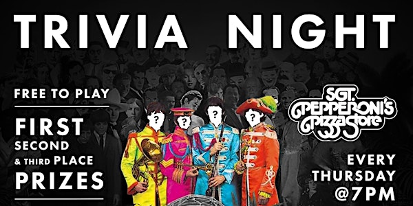 Free Trivia! Thursdays at Sgt. Pepperoni’s - Aliso Viejo