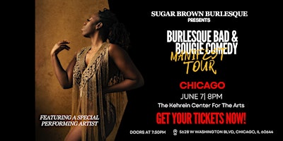 Imagem principal do evento Sugar Brown Burlesque & Comedy presents: The Manifest Tour (Chicago)