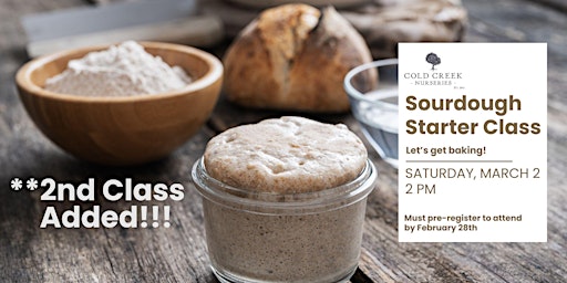 Sourdough Starter Class: Let's Get Baking!- Added Class! primary image