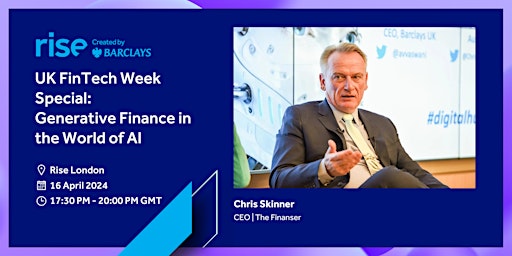 Imagem principal do evento UK FinTech Week Special: Generative Finance in the World of AI