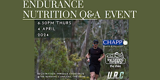 Imagem principal do evento Endurance nutrition Q&A event