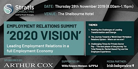 Stratis Employment Relations Summit- '2020 Vision' primary image
