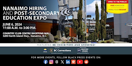 FREE Nanaimo Hiring  and Education Expo 2024