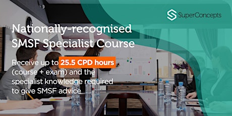 SuperConcepts: Virtual SMSF Specialist Course primary image