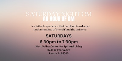 Hauptbild für Saturday Night Om: A Powerful Hour of Meditation and Chanting