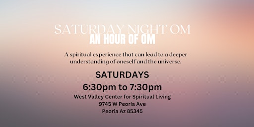 Immagine principale di Saturday Night Om: A Powerful Hour of Meditation and Chanting 