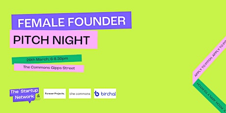 Female Founder Pitch Night | Melbourne primary image