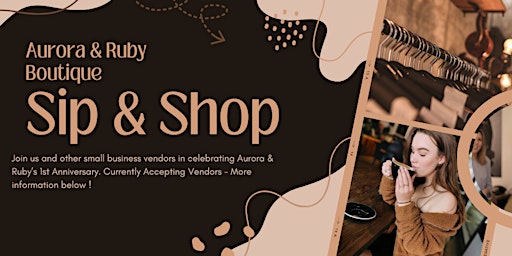 Imagen principal de Aurora & Ruby Boutique Anniversary Sip & Shop