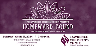 Image principale de Lawrence Children's Choir Spring Concert- April 21, 2024 @ 3:00 pm