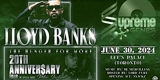 Primaire afbeelding van LLOYD BANKS: THE HUNGER FOR MORE 20TH ANNIVERSARY TOUR