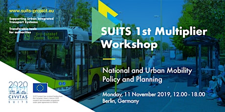 SUITS 1st Multiplier Workshop: National and Urban Mobility Policy and Planning primary image