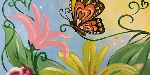 Primaire afbeelding van Butterfly in Bloom - Paint and Sip by Classpop!™