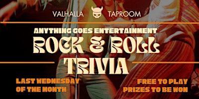 Rock n' Roll Trivia at Valhalla Taproom primary image