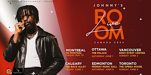 Johnnydrille TOUR CALGARY 2024: Multi-talented rock, R&B, afrobeat vocalist