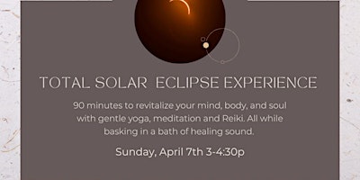 Imagen principal de New Moon Total Solar Eclipse Yoga, Reiki & Sound Bath