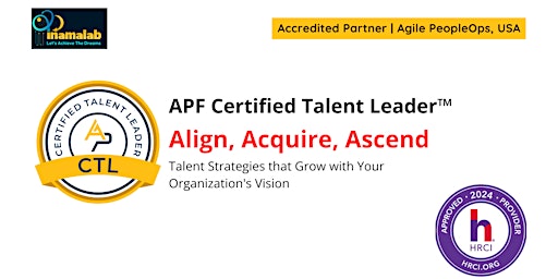Imagen principal de APF Certified Talent Leader™ (APF CTL™) Apr 24-25, 2024