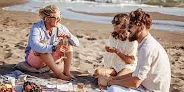 The picnic on the beach is extremely attractive