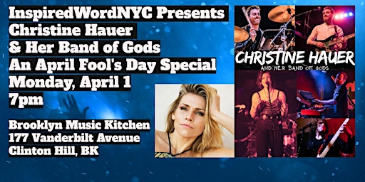 Primaire afbeelding van InspiredWordNYC Presents Christine Hauer  & Her Band of Gods at BMK